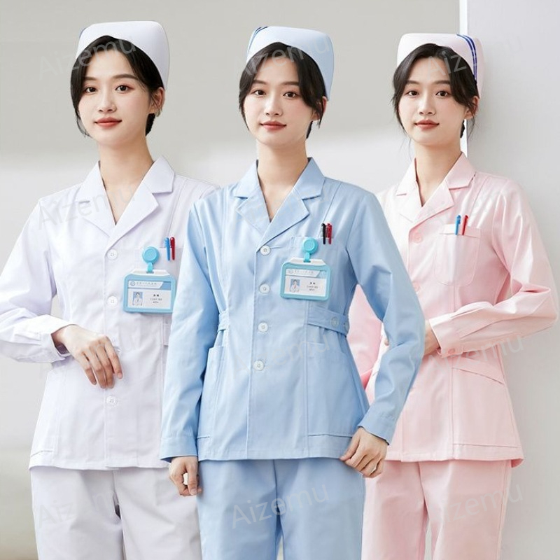 Medical Lab Coats - Neue weiße langärmlige Krankenschwesteruniform, Laborkittel, Arztkittel