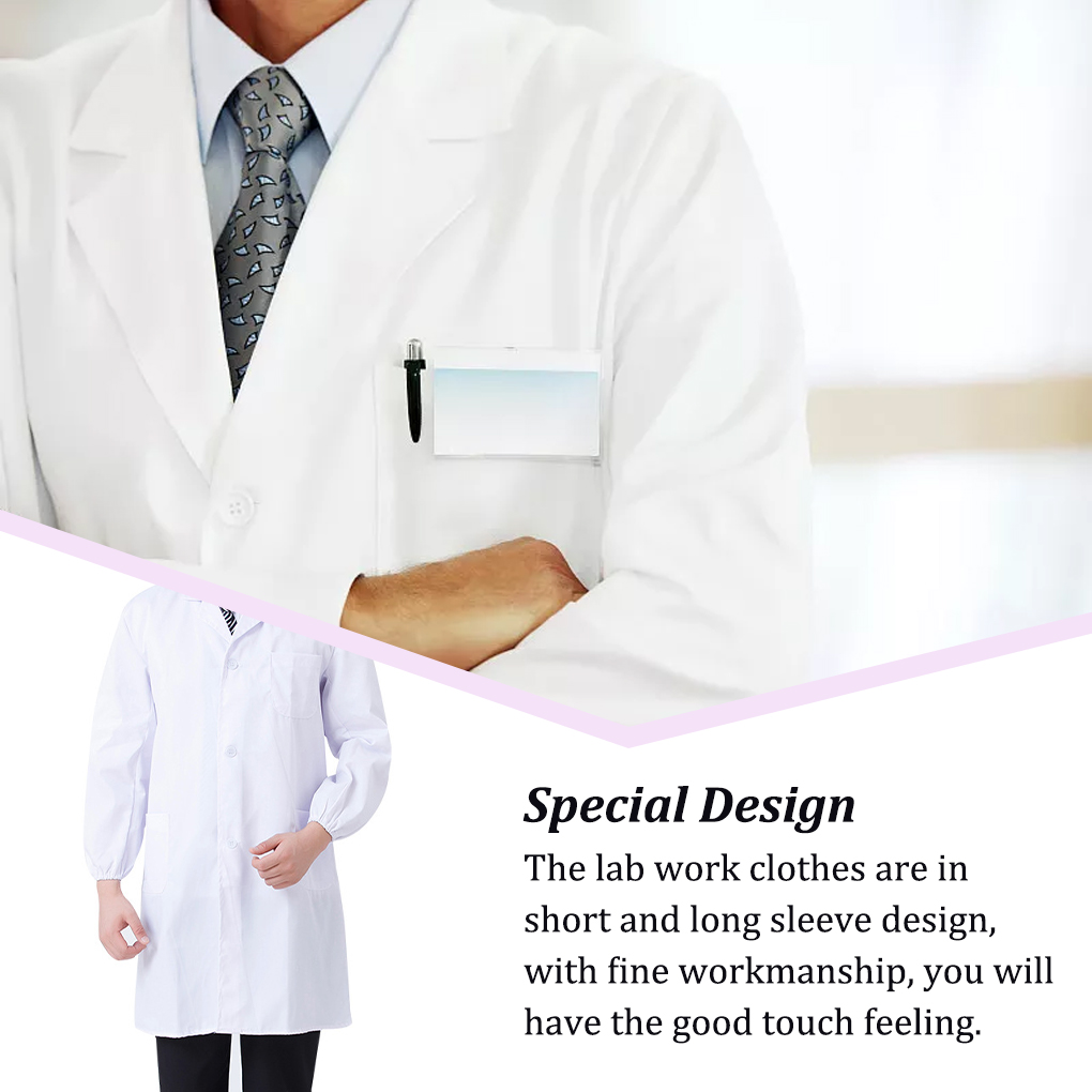 Medical Lab Coats - Labor manteltasche Langarm schule mit gekerbter