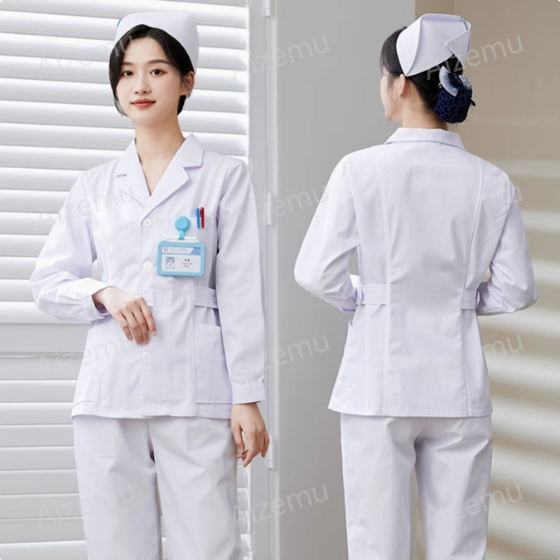 Neue weiße langärmlige Kranken – Medical Lab Coats Bewertung und Preis